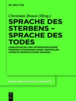 cover image of Sprache des Sterbens – Sprache des Todes